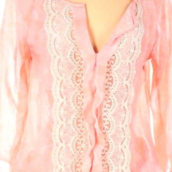 Metaphor Tunic Top Size XS Sheer Butterfly Print NWOT - Picture 8 of 10